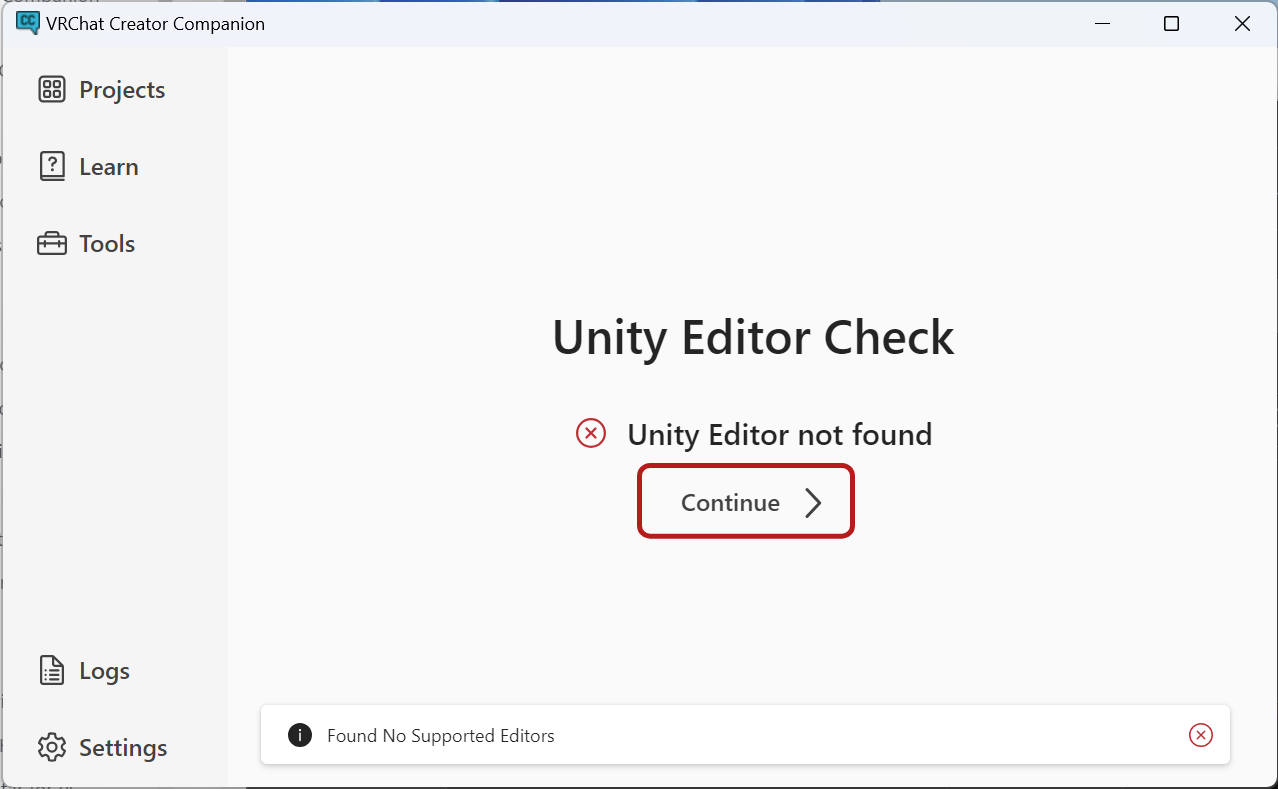 Unity Editorのインストールチェック